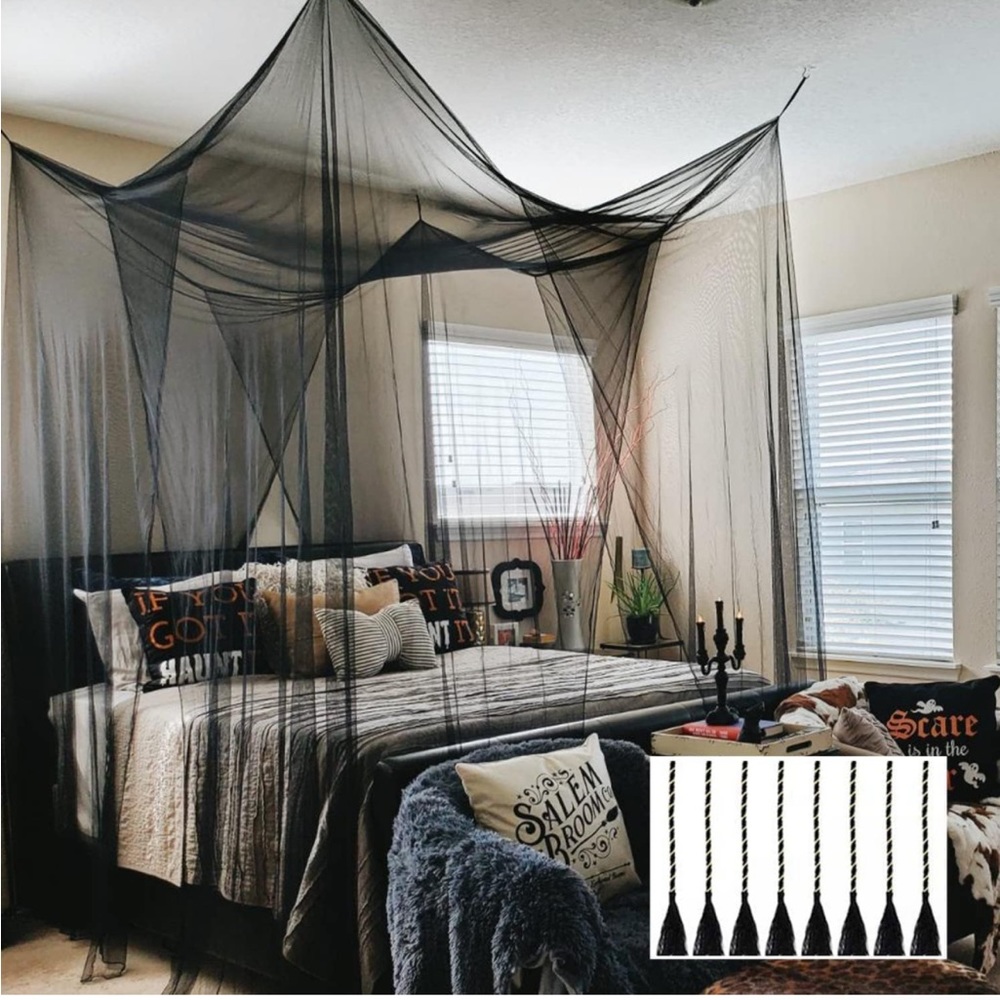 Black Square Princess Bed Canopy